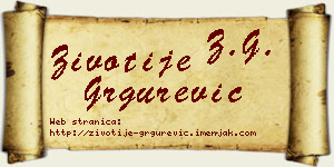 Životije Grgurević vizit kartica